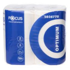 Туалетная бумага Focus optimum 2-х сл 21,6м белый (4рул/упак)